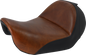 SADDLEMEN Seat - Renegade Lariat Solo - Smooth - Brown - Dyna 806-04-0041B