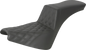 SADDLEMEN Step-Up Seat - Front Lattice Stitch - Black 818-30-192