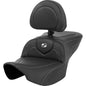 SADDLEMEN Roadsofa™ Seat - Carbon Fiber - Silver Stitch/Silver Logo - with Backrest - FL '23-'24 823-07-185BR