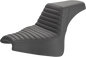 SADDLEMEN Step-Up Seat - Front Tuck-n-Roll - Black 818-28-171
