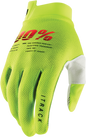 100% iTrack Gloves - Fluo Yellow - Small 10008-00010