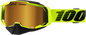 Armega Snowmobile Goggle Neon Ylw W/ Gld Mirror Lens