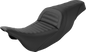 SADDLEMEN Slim Roll & Pleat Seat - Black - '08-'23 FL 808-07B-161