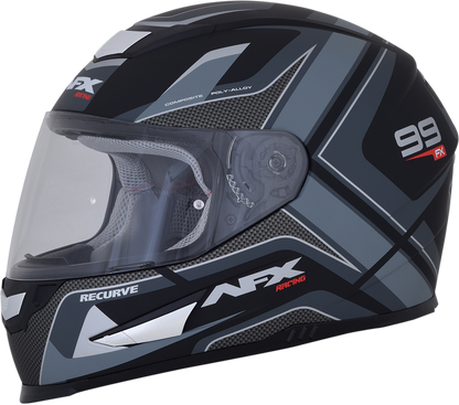 AFX FX-99 Helmet - Recurve - Matte Black/Gray - Small 0101-11136