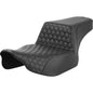 SADDLEMEN Step-Up Seat - Extended Reach - Front Honeycomb - Black Stitch - FL '23-'24 823-07-17800