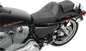 SADDLEMEN Dominator Pillion Pad - Standard Reach - Black w/ Gray Stitching 807-03-0162