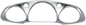 SHOW CHROME Chrome Instrument Panel Accent 52-647