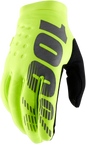 100% Brisker Gloves - Fluo Yellow - Medium 10003-00016