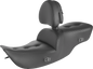SADDLEMEN Pillow Top Roadsofa Seat - Heated - Black - with Backrest 897-06-181BRHC