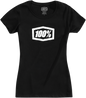 100% Women's Icon T-Shirt - Black - Small 20002-00000