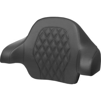 SADDLEMEN Tour-Pak® Backrest Pad - Lattice Stitch - Blue Stitch - FL '14-'24 814-07-15001
