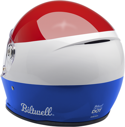 BILTWELL Lane Splitter Helmet - Gloss Podium Red/White/Blue - Medium 1004-549-103