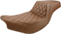 SADDLEMEN Step Up Seat - Front Lattice/Rear Smooth - Brown - Indian I14-07-172BR