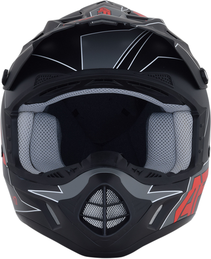 AFX FX-17 Helmet - Aced - Matte Black/Red - 2XL 0110-6488