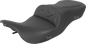 SADDLEMEN Heated RoadSofa Seat - Without Backrest - Black W/Black Stitching 897-07-187HCT