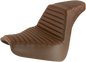 SADDLEMEN Step-Up Seat - Front Tuck-n-Roll/Rear Lattice Stitch - Brown 818-31-176BR