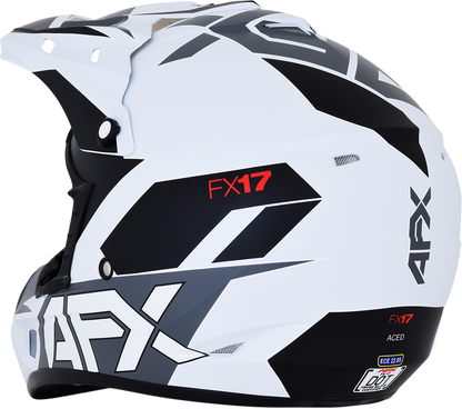 AFX FX-17 Helmet - Aced - Matte White/White - 2XL 0110-6498