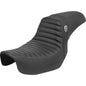 SADDLEMEN Pro Series SDC Performance Seat - w/o Backrest - Tuck-n-Roll/Carbon Fiber - Gripper - Dyna '06-'17 SC80604T