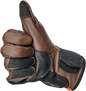 BILTWELL Borrego Gloves - Chocolate/Black - Medium 1506-0201-303