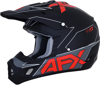 AFX FX-17 Helmet - Aced - Matte Black/Red - XL 0110-6487