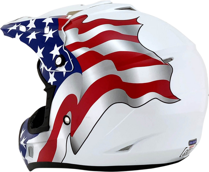 AFX FX-17 Helmet - Flag - White - Small 0110-2375