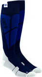 100% Hi-Side Performance Socks - Navy/Gray - Large/XL 24008-264-18