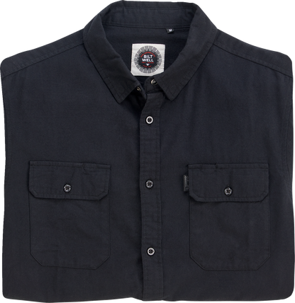 BILTWELL Blackout Lightweight Flannel - Medium 8145-068-003