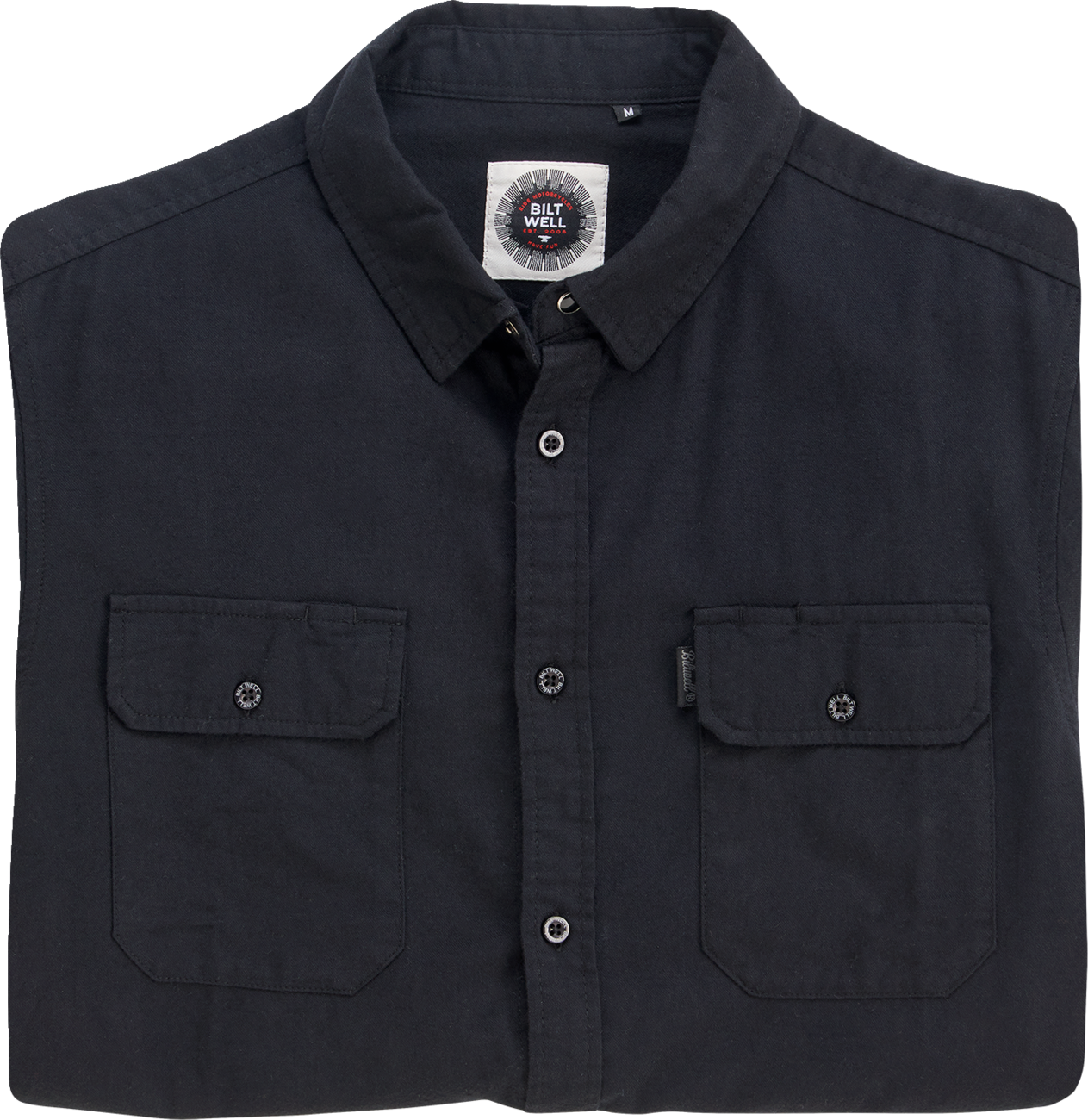 BILTWELL Blackout Lightweight Flannel - 2XL 8145-068-006