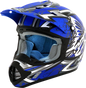 AFX FX-17Y Helmet - Butterfly - Matte Blue - Medium 0111-1388