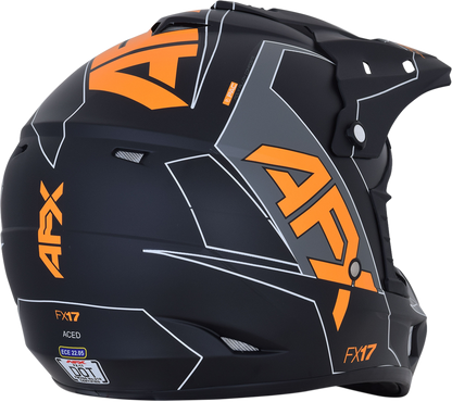AFX FX-17 Helmet - Aced - Matte Black/Orange - 2XL 0110-6508