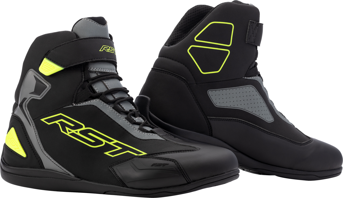 RST Sabre Moto Shoe Ce Boot Blk/Gry/Flo Yellow Sz 12 556-3053146