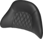 SADDLEMEN Tour-Pak Backrest Pad Cover - Lattice Stitched - Black 01-11884LS