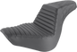 SADDLEMEN Step-Up Seat - Front Tuck-n-Roll/Rear Lattice Stitch - Black - FLFB/S '18-'23 818-27-176