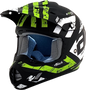 AFX FX-17 Helmet - Attack - Matte Black/Green - Medium 0110-7180