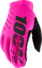 100% Women's Brisker Gloves - Neon Pink/Black - Medium 10005-00007