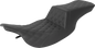 SADDLEMEN Step-Up Seat - Full Lattice Stitch - Black - FLH 897-07-195