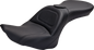 SADDLEMEN Seat - Explorer - With Backrest - Stitched - Black - FL/FX '06-'17 806-12-030