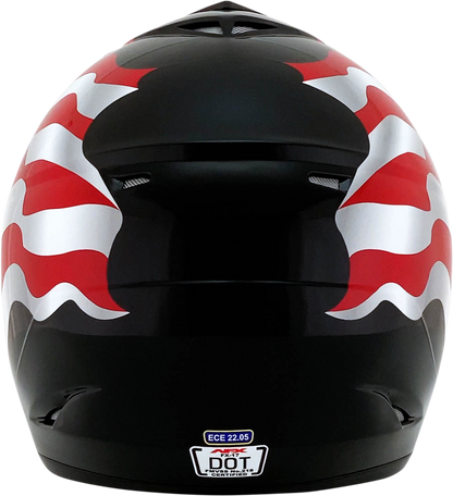 AFX FX-17 Helmet - Flag - Black - Small 0110-2369