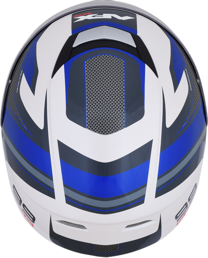 AFX FX-99 Helmet - Recurve - Pearl White/Blue - Large 0101-11123