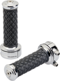 BILTWELL Grips - Alumicore - Custom - Chrome 6606-105-01