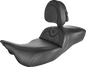 SADDLEMEN Roadsofa Extended Reach Seat - Black/Black Stitching - w/ Backrest 808-07B-188BR