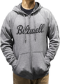 BILTWELL Script Zip-Up Raglan Hoodie - Heather Gray - Medium 8126-083-003