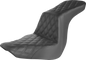 SADDLEMEN Step-Up Seat - Full Lattice Stitch - Black 818-29-195