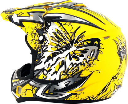 AFX FX-17Y Helmet - Butterfly - Matte Yellow - Medium 0111-1394
