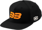 100% BB33 Hat - Black/Fluo Orange - One Size BB-20041-485-01