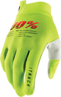 100% Youth iTrack Gloves - Fluo Yellow - Large 10009-00006