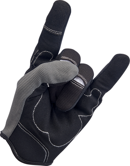 BILTWELL Moto Gloves - Gray/Black - XL 1501-1101-005