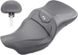 SADDLEMEN Roadsofa Seat - Heated - Carbon Fiber - with Backrest - Black - '09-'23 FLHTCUTG 808-07B-185TBRH