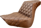 SADDLEMEN Step-Up Seat - Full Lattice Stitch - Brown 818-27-175BR