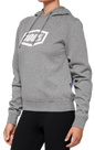 100% Women's Icon Hoodie - Heather Gray - XL 20031-00007